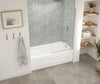 Corinthia II 60 x 30 Acrylic Alcove Left-Hand Drain Bathtub in White