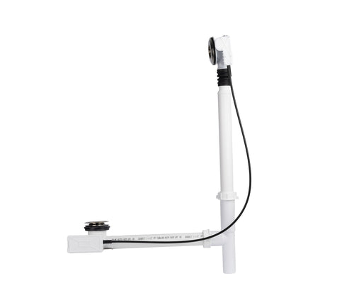 Push Button Cable-Operated Waste and Overflow with Flexible Neck, 33 in. Cable, Complete Kit in Chrome