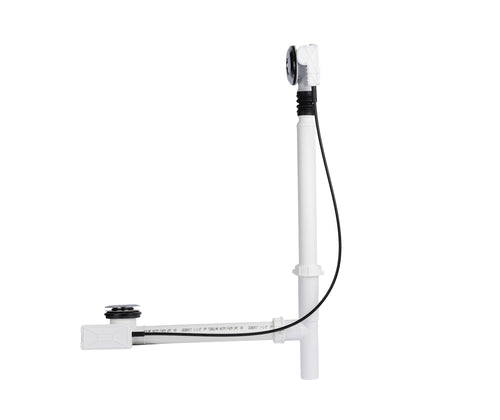 Push Button Cable-Operated Waste and Overflow with Flexible Neck, 33 in. Cable, Complete Kit in Chrome