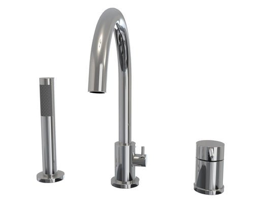 Maax Keros Deck-mounted Tub Faucet with Hand-shower