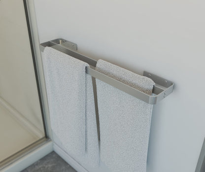 Manhattan 24 in. Double Towel Bar in Brushed Chrome
