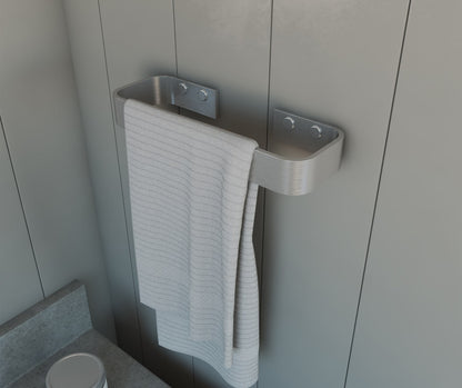 Manhattan Hand Towel Holder in Brushed Chrome