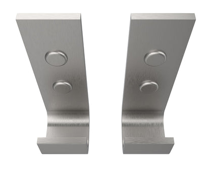 Manhattan Hook - Pack of 2 in Brushed Chrome
