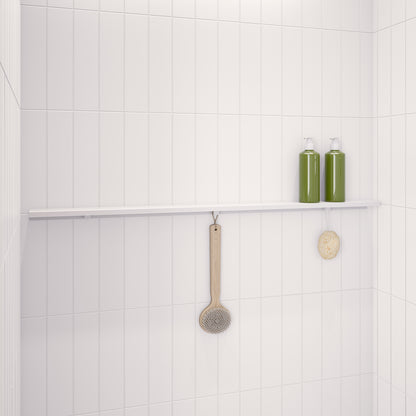 Neptune Viva 45 in. Long Shelf in Matte White/Matte Black