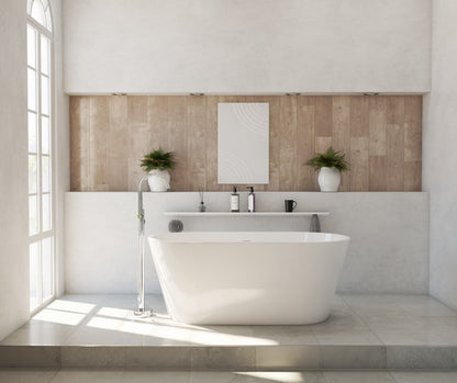Manhattan 57 in. Long Shelf in Matte White
