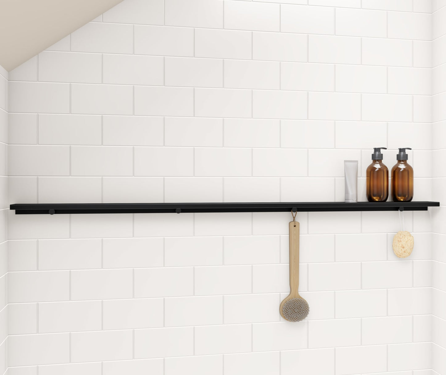 Manhattan 57 in. Long Shelf in Matte White