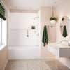 Neptune Viva 45 in. Long Shelf in Matte White/Matte Black