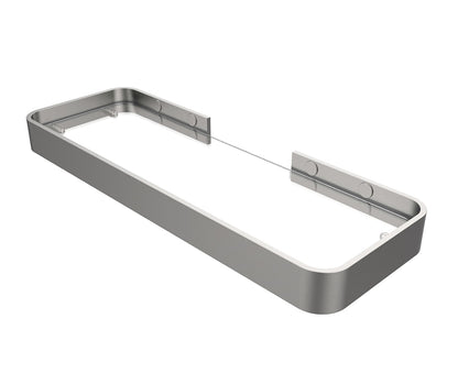 Manhattan Rectangular Shelf with Glass in Glossy White