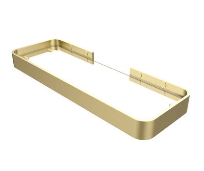 Manhattan Rectangular Shelf with Glass in Glossy White