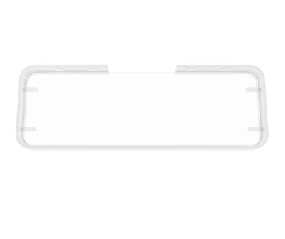 Manhattan Rectangular Shelf with Glass in Glossy White