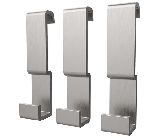 Manhattan Small Hooks - Pack of 3 in Brushed Chrome