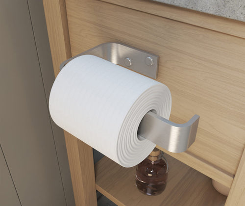 Manhattan Toilet Paper Holder in Brushed Chrome