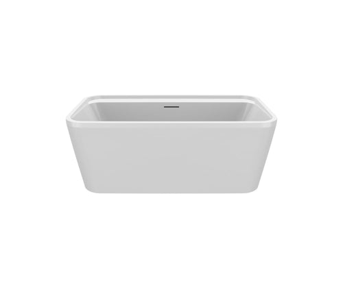 Oberto 6032 Acrylic Freestanding Center Drain Bathtub in White