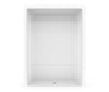 Outlook BFS-6036A Acrylic Alcove Center Drain Beveled Threshold Three-Piece Shower in White