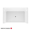 Neptune Banff BFS-6036F AcrylX™ Alcove Center Drain One-Piece Shower in White