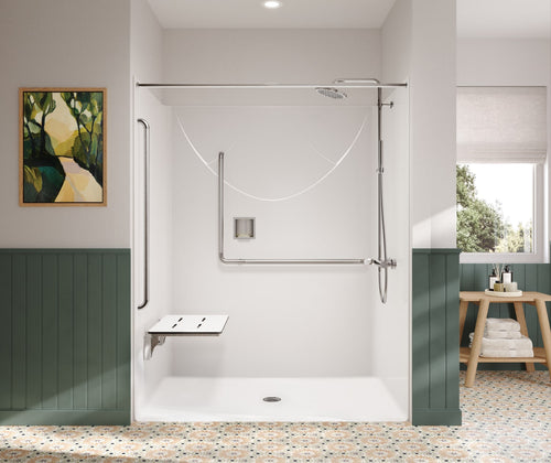Outlook BFS-6036F AcrylX™ Alcove Center Drain One-Piece Shower in White