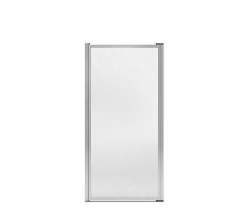 Polar Pivot 29-30 ¾ in. x 64 ½ in. Pivot Shower Door for Alcove Installation with Raindrop glass in Chrome