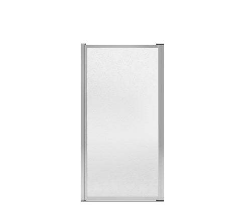 Polar Pivot 33-34 ¾ in. x 64 ½ in. Pivot Shower Door for Alcove Installation with Raindrop glass in Chrome
