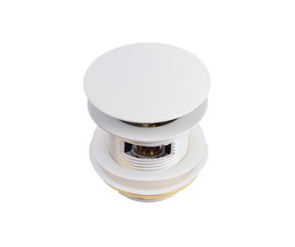 Bathtub Pop-Up Metal Drain in White