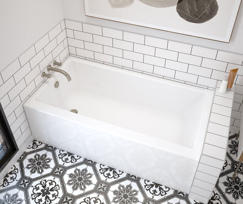 Maax Rubix 6032 Afr Acrylic Alcove Left/Right Drain Bathtub #105704 - Golzar Home