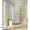 Neptune Maya 3838 Neo-Angle Acrylic Corner Two-Piece Shower with Center Drain in White