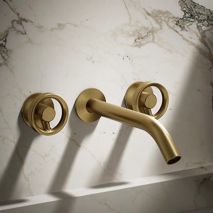 Components® Wall-mount bathroom sink faucet Industrial handle trim