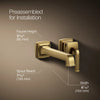 Riff® Wall-mount single-handle bathroom sink faucet, 1.2 gpm