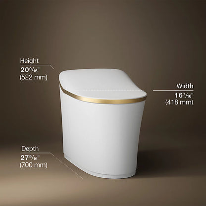 Eir® One-piece elongated smart toilet, dual-flush