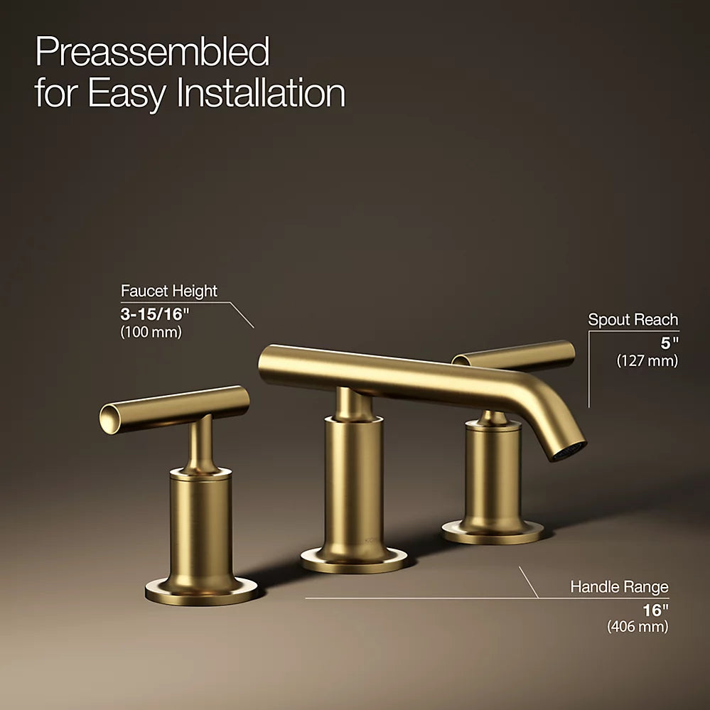 Purist® Widespread bathroom sink faucet with Lever handles, 1.2 gpm