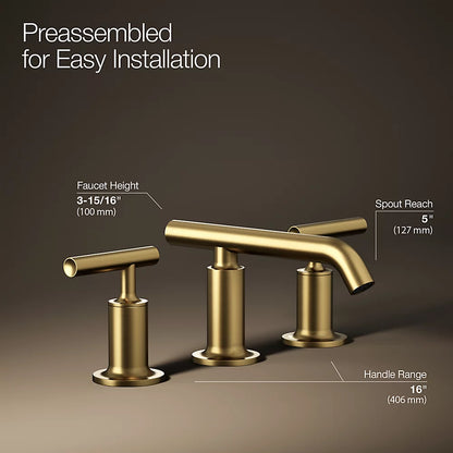 Purist® Widespread bathroom sink faucet with Lever handles, 1.2 gpm
