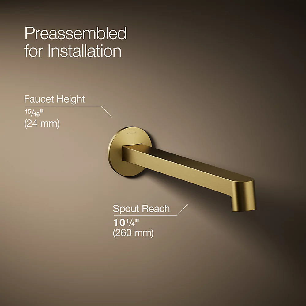 Components® Wall-mount bathroom sink faucet spout with Row design, 1.2 gpm