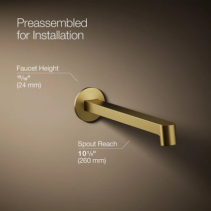 Components® Wall-mount bathroom sink faucet spout with Row design, 1.2 gpm