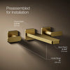 Parallel® Wall-mount bathroom sink faucet trim, 1.2 gpm