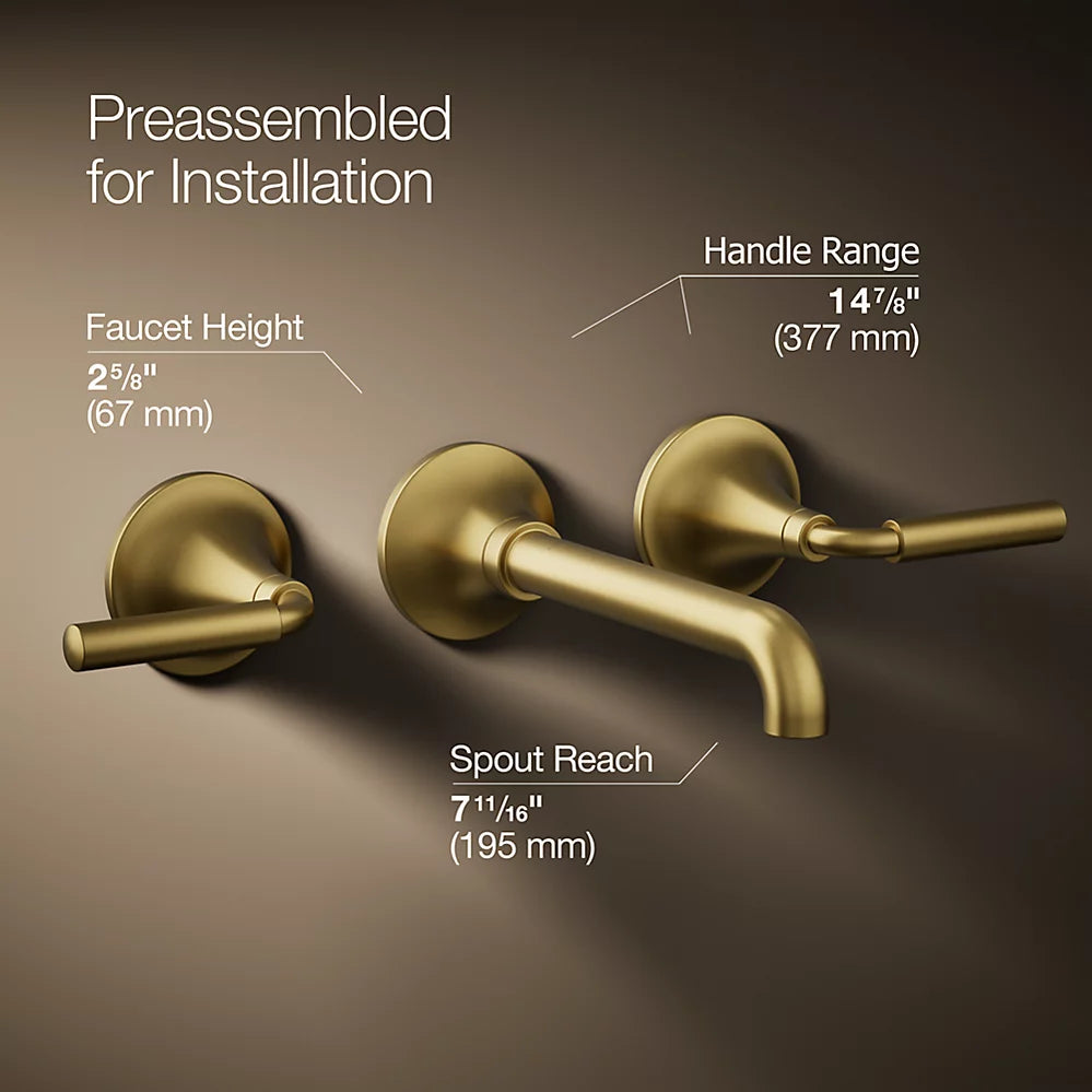 Tone™ Wall-mount bathroom sink faucet trim, 1.2 gpm