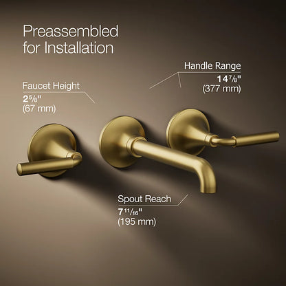 Tone™ Wall-mount bathroom sink faucet trim, 1.2 gpm