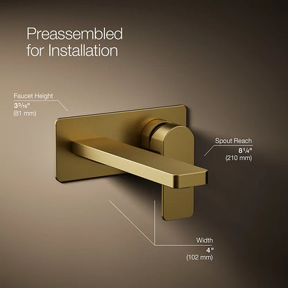 Parallel® Wall-mount single-handle bathroom sink faucet, 1.2 gpm