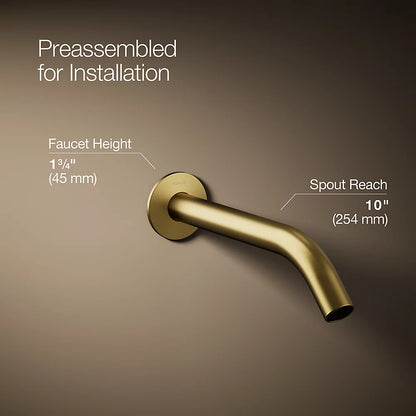 Components® Wall-mount bathroom sink faucet spout with Tube design, 1.2 gpm