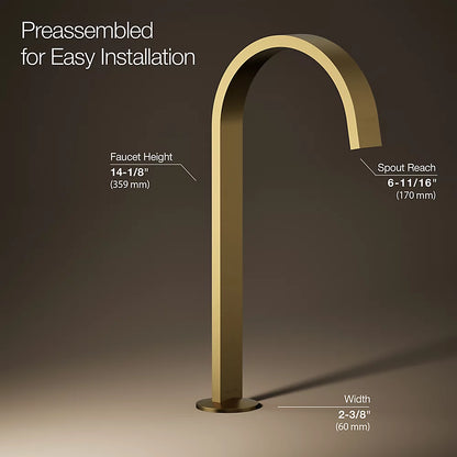Components® Bathroom sink faucet spout with Ribbon design, 1.2 gpm