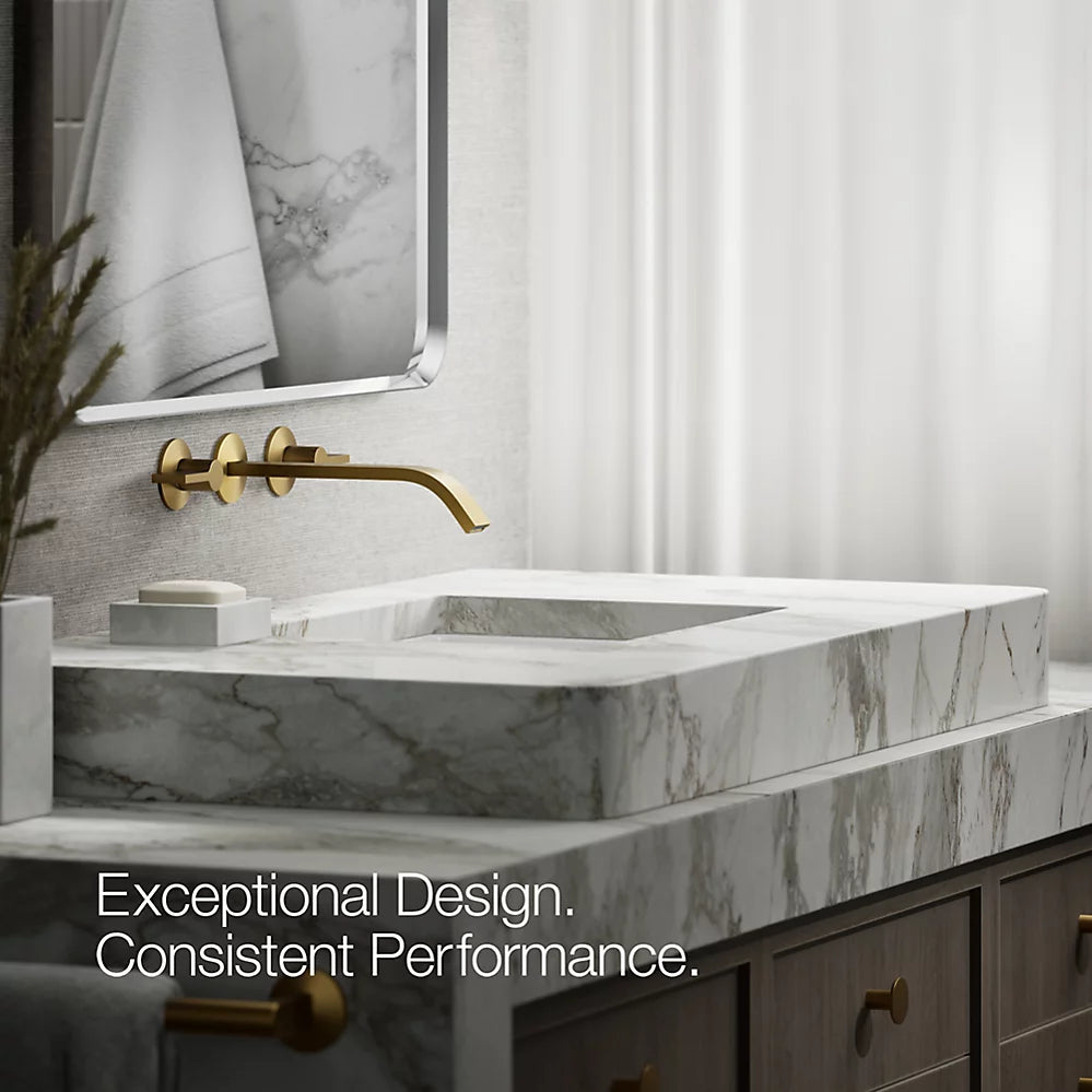 Components® Wall-mount bathroom sink faucet spout with Ribbon design, 1.2 gpm
