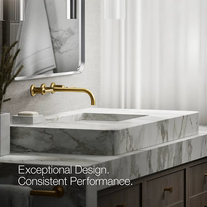 Purist® Wall-mount bathroom sink faucet trim with Lever handles, 1.2 gpm