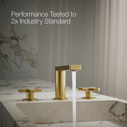 Composed® Widespread bathroom sink faucet with Cross handles, 1.2 gpm