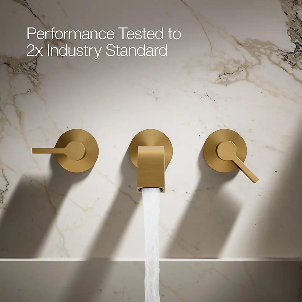 Components® Wall-mount bathroom sink faucet spout with Ribbon design, 1.2 gpm