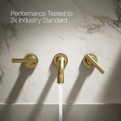 Purist® Wall-mount bathroom sink faucet trim with Lever handles, 1.2 gpm