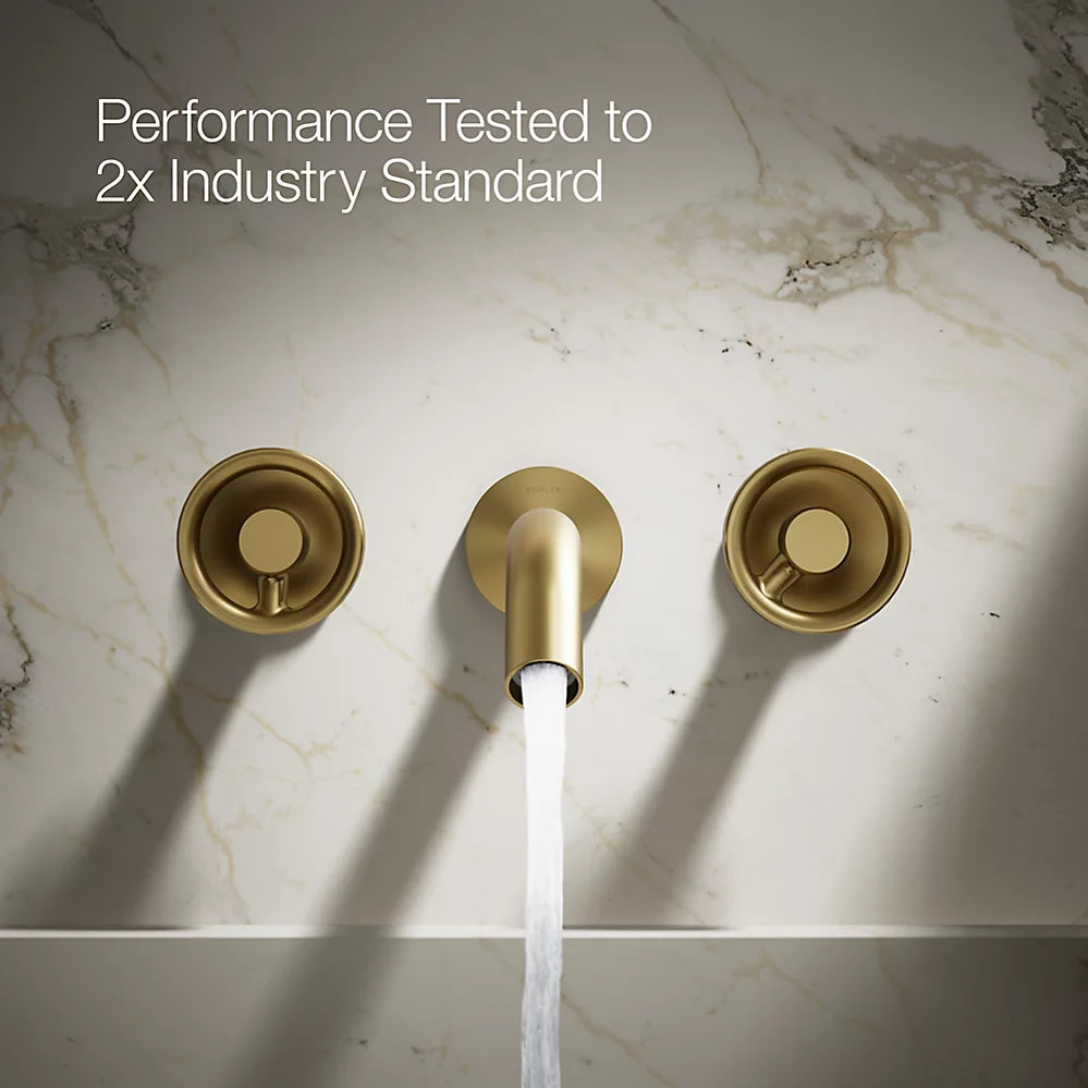 Components® Wall-mount bathroom sink faucet Industrial handle trim
