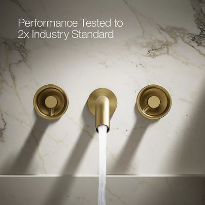 Components® Wall-mount bathroom sink faucet Industrial handle trim