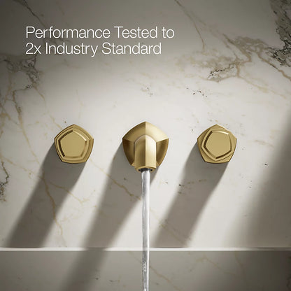 Occasion® Wall-mount bathroom sink faucet Knob handle trim, 1.2 gpm