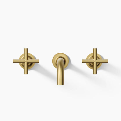 Purist® Wall-mount bathroom sink faucet trim with Cross handles, 1.2 gpm