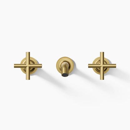 Purist® Wall-mount bathroom sink faucet trim with Cross handles, 1.2 gpm