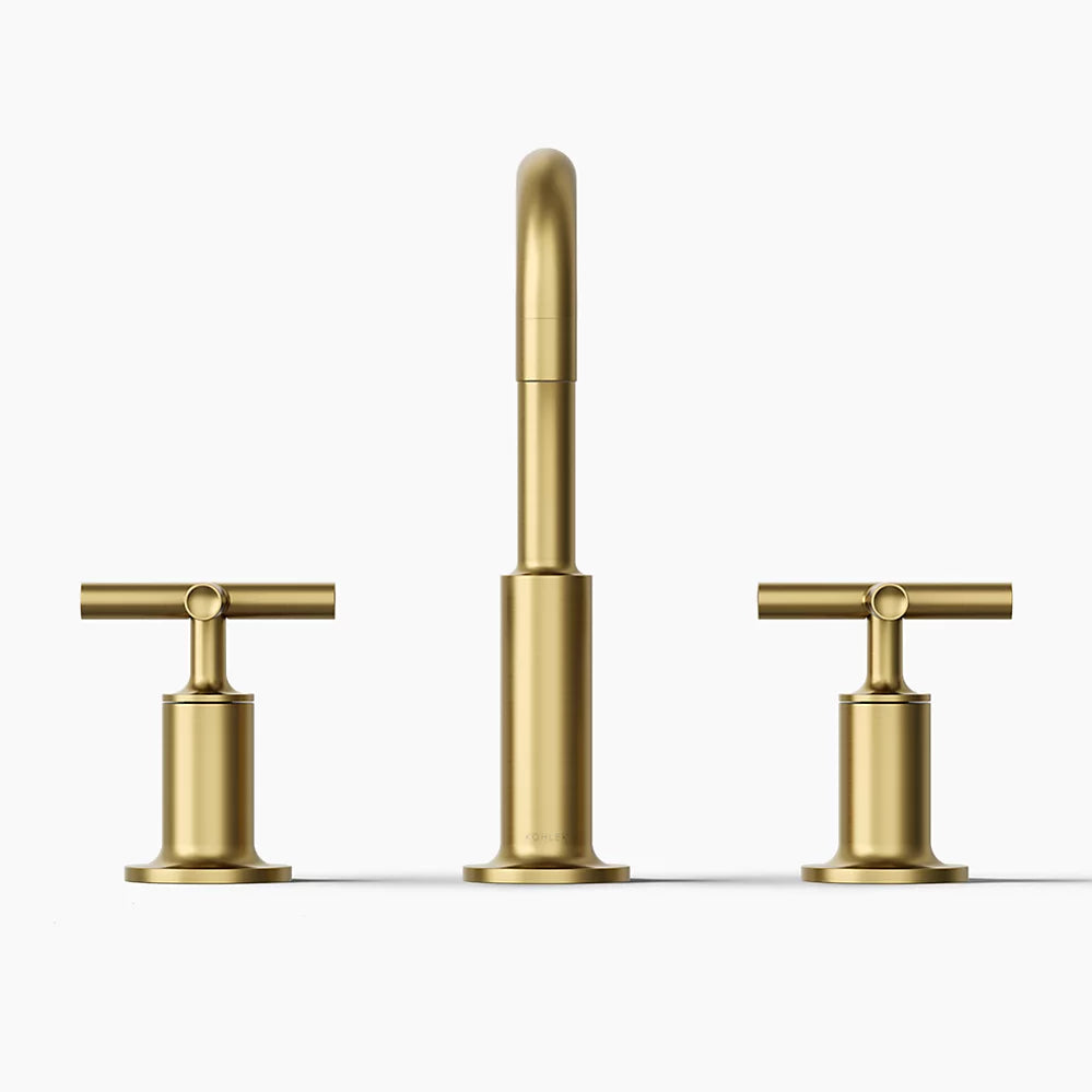 Purist® Widespread bathroom sink faucet with Cross handles, 1.2 gpm