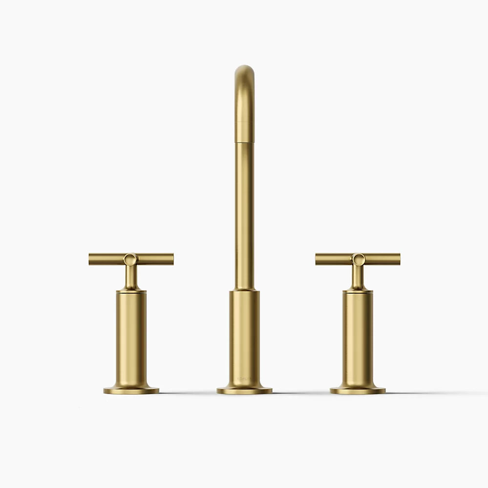 Purist® Widespread bathroom sink faucet with Cross handles, 1.2 gpm